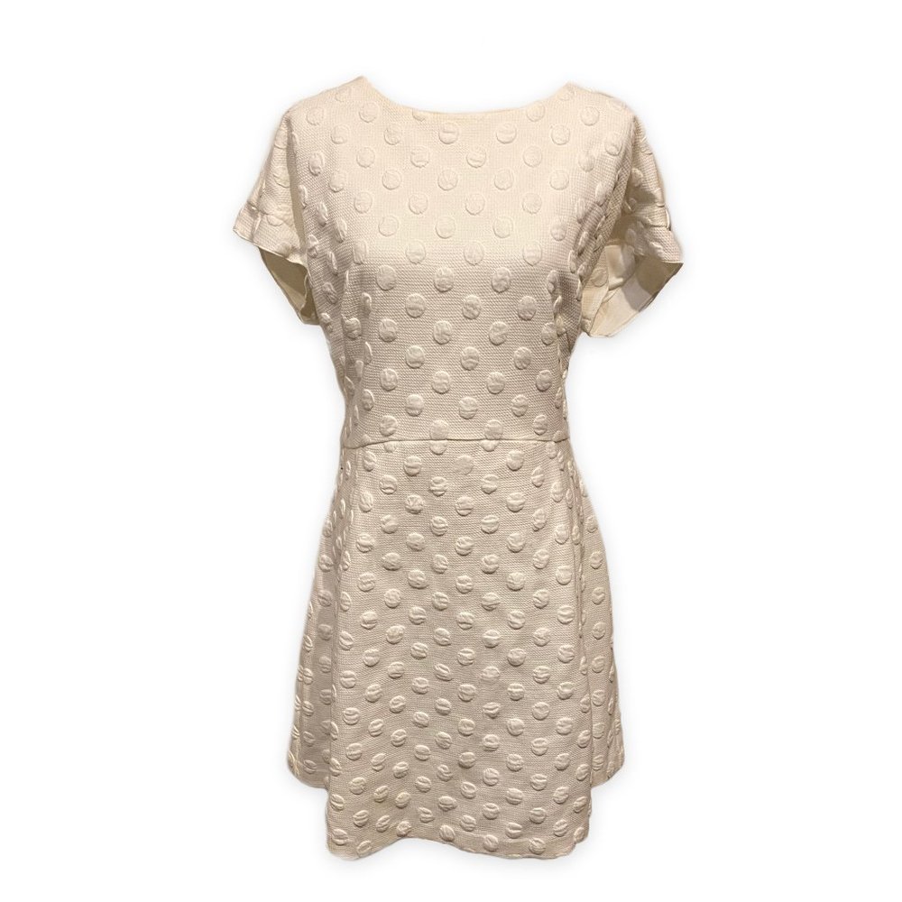 Boden Spotted Ottoman White Dress